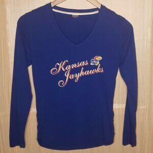 University Of Kansas Long Sleeve V Neck Shirt